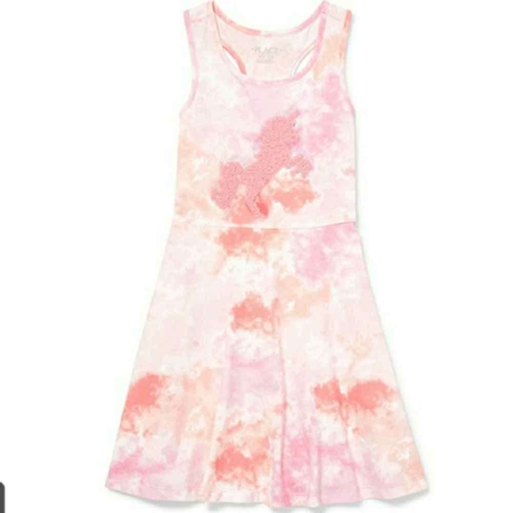 Children’s Place Cotton Flip Sequin Unicorn Dress